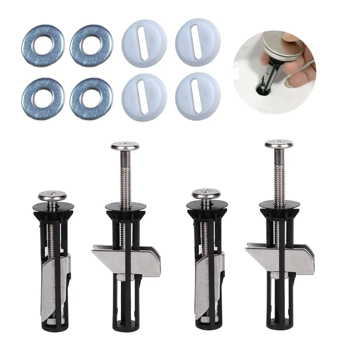 Universal Toilet Seat Bolt Kit,Screws Quick Release Easy Install to Toilet Seat Replacement Parts,Toilet Cover Maintenance Fixing Accessories