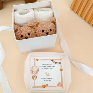 Grandparents Pregnancy Announcement Box -Personalised gift for Aunt, Uncle, Grandma & Grandpa, Dad - Keep my booties safe
