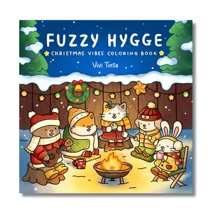 Fuzzy Hygge: Christmas Vibes Coloring Book for Adults & Teens - Halloween gift stress-free coloring Art
