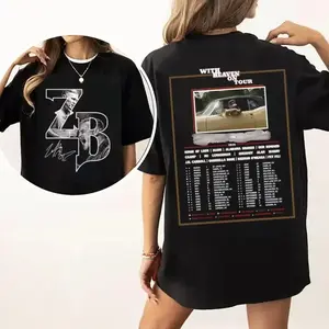 ZB With Heaven on Tour 2026 Front and Back T-Shirt Sweatshirt Hoodie, ZB Western Bull Skull Shirt, ZB Country Music, Concert Outfit, Gift For Fan V7 - TikTok Shop