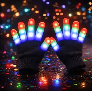 TikTok Famous LED Gloves Kids Rainbow - Flashing Gloving Toys Perfect Stocking Stuffers Christmas Birthday Gifts Ages 5-12