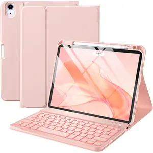 Compatible for iPad Air 11-inch/Air 5th 4th Generation Case with Keyboard - Backlit Detachable, Folio Cover with Pencil Holder for iPad Air 11 Inch M3/M2 (2025/2024), Air 5/ Air 4 ()