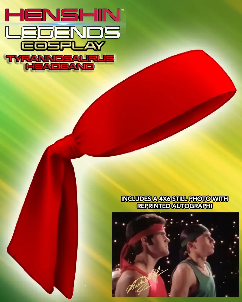 Tyrannosaurus Headband with Austin St. John Reprint Autographed Still Photo (4x6)