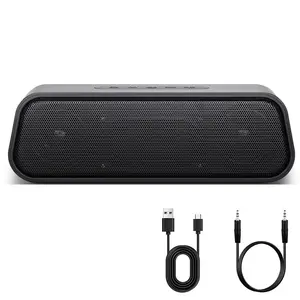 Dazone Bluetooth Speakers Wireless, Outdoor, Portable Speaker, Booming Bass, Stereo, Dual Pairing, 24H Play, Wireless Speakers for Home, Hiking,Travel, Black