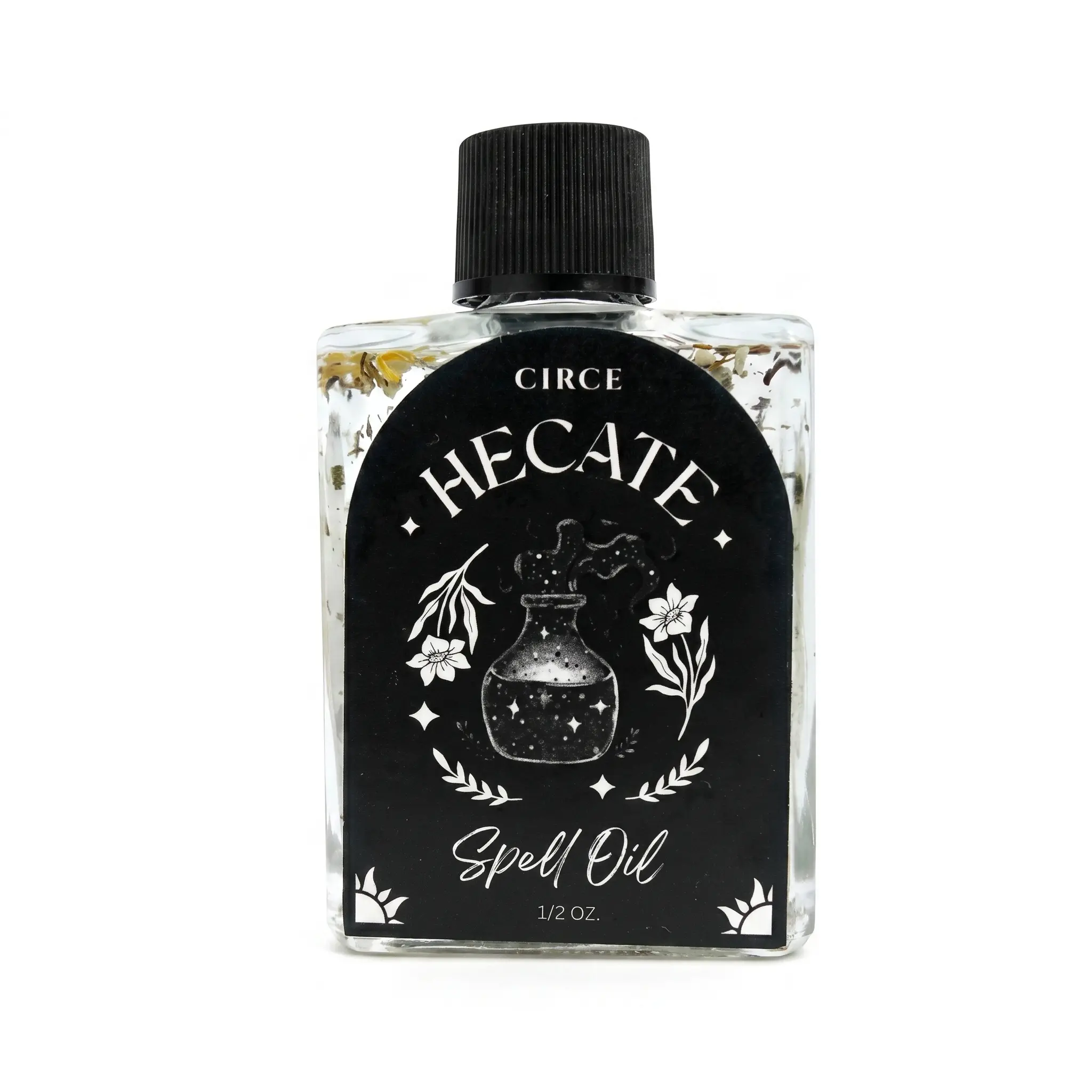 Circe Boutique Hecate Spell Oil 1/2 oz | Protection & Spiritual Guidance Ritual Oil | Mugwort Sandalwood Rose | Crossroads Anointing Oil for Meditation & Moon Rituals | Cruelty-Free Handmade