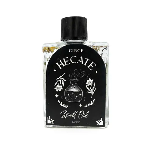 Circe Boutique Hecate Spell Oil 1/2 oz | Protection & Spiritual Guidance Ritual Oil | Mugwort Sandalwood Rose | Crossroads Anointing Oil for Meditation & Moon Rituals | Cruelty-Free Handmade