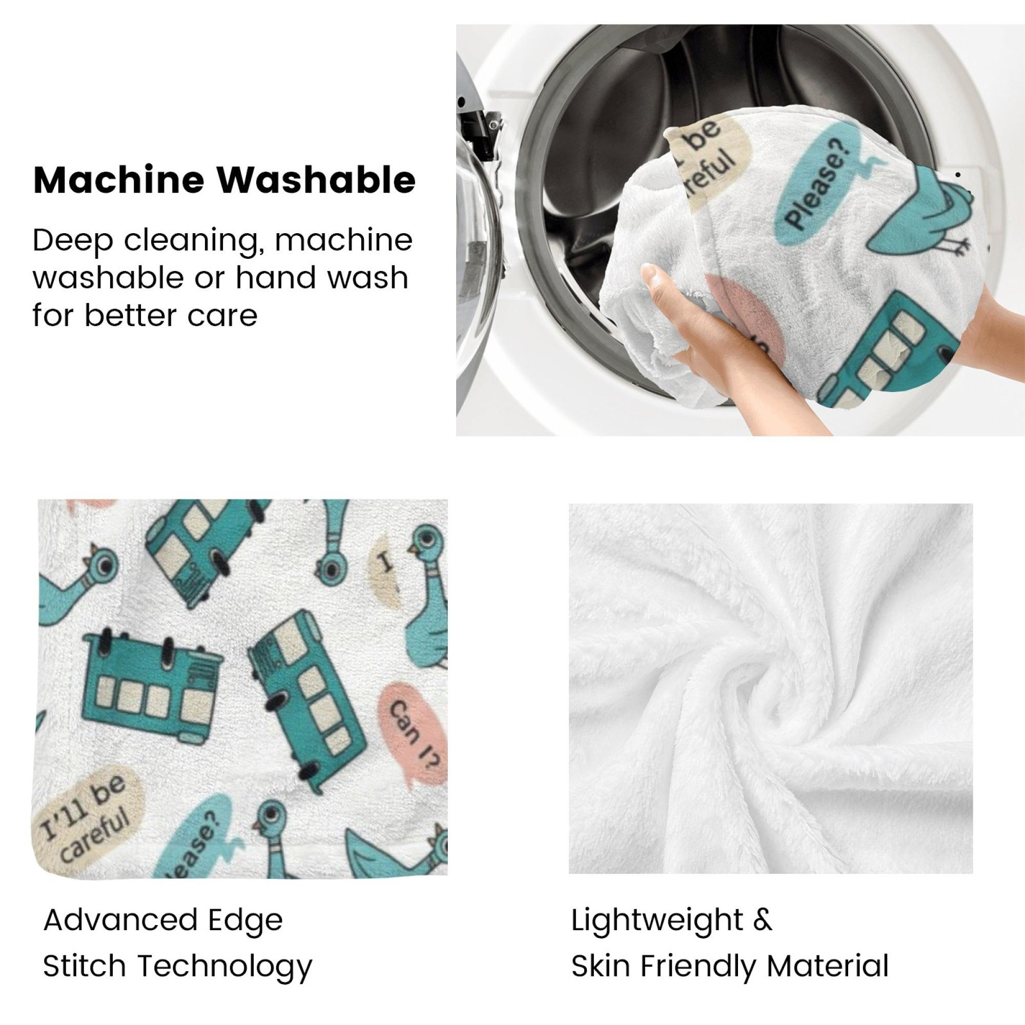 Cute Cartoon Duck & Bus Pattern Blanket, Fun Kids Throw Blanket, Soft Lightweight Cozy Blanket for Toddlers Boys Girls, Nursery Nap Blanket, Gift for Kids Birthday Christmas