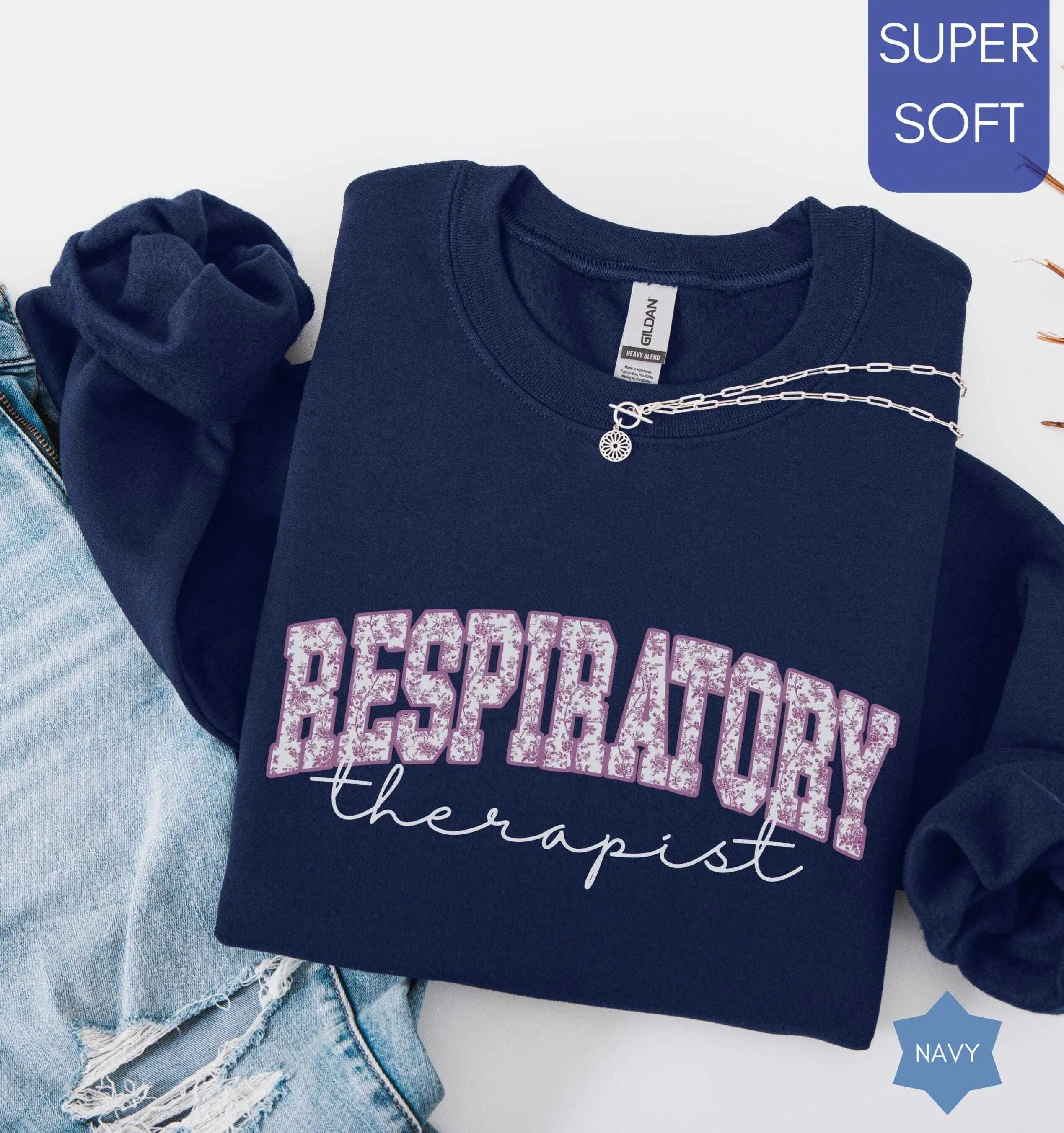 Floral Respiratory Therapy T-Shirt / Sweatshirt / Hoodie,  Respiratory Therapist tee shirt Lung Therapist t-shirt Womenswear Cotton Crewneck