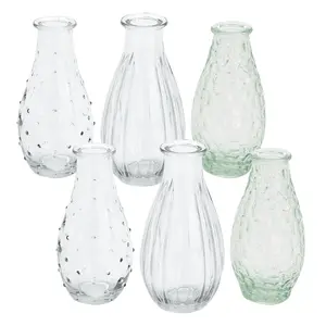 Bulk 12 Pc. Clear Vintage Bud Vase Set