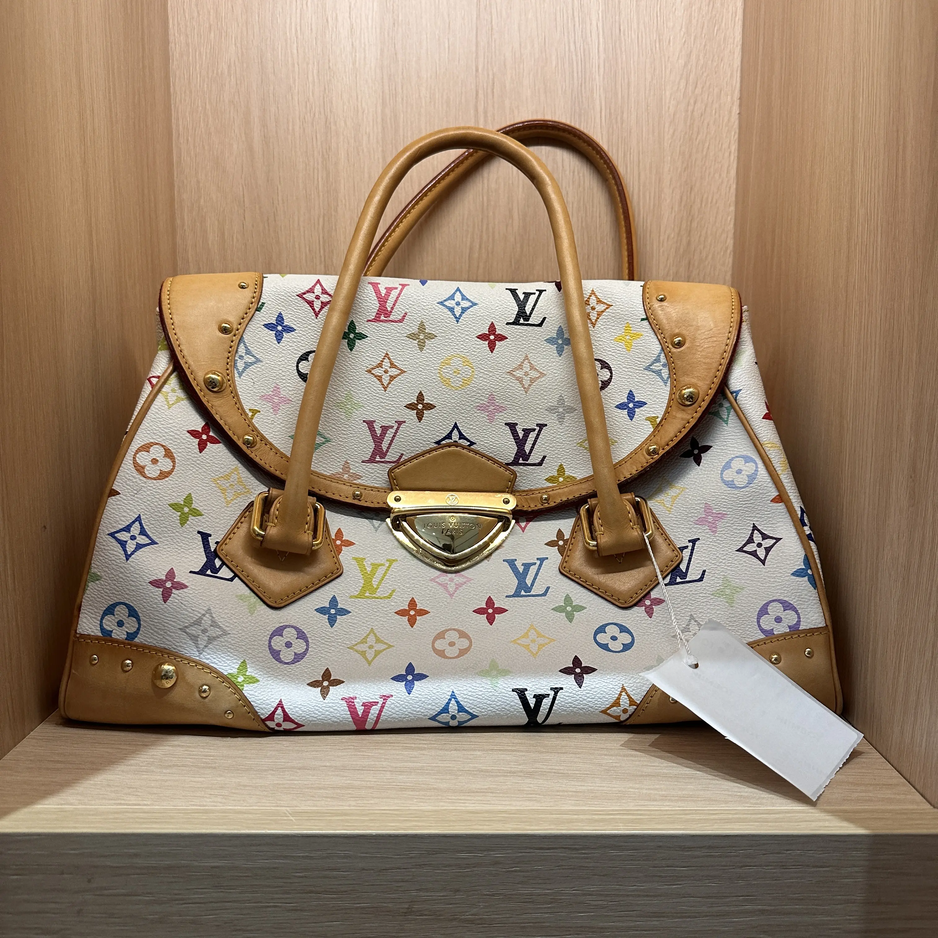 Pre-owned Louis Vuitton Vintage Authentic LV Murakami White Multicolore Handbag Collector Piece