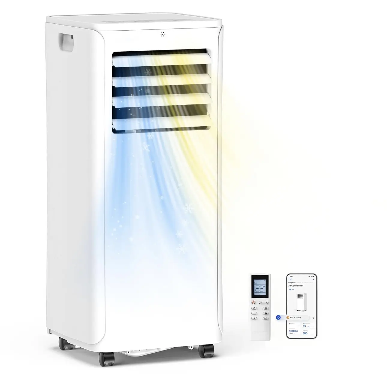 12000 BTU Portable Air Conditioner 3-in-1 Air Cooler w/Dehumidifier & Fan Mode