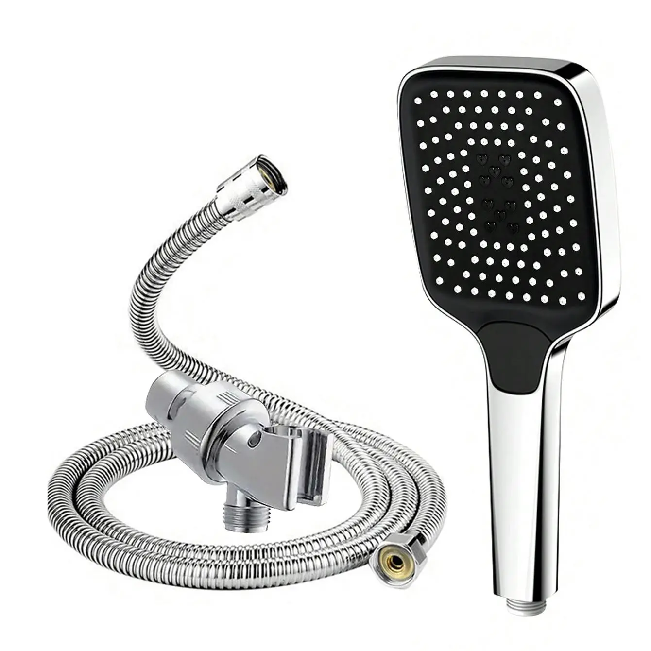 Shower Head Set, 3 Counts/set Including Handheld Shower Head & 1.5m Shower Hose & Holder, Bathroom Shower Fixture Set for Home Use, Shower Head Ensemble, Handheld Shower Combo, Showerhead Combo