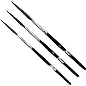 Scroll Pinstriping Brush,3 PCS High Performance Script Pinstripe Brushes,Made from A Blend of Squirrel Hair, Wool and Nylon,Professional Art Paintbrushes,Suitable for Artists and Beginners