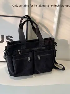 Large Capacity Multi-Pocket Mommy Bag, Simple Design Crossbody Shoulder Bag for Women, Casual Daily Use Work Bag, Crossbody Tote Bag, Casual Commuter Bag, Casual Crossbody Bags