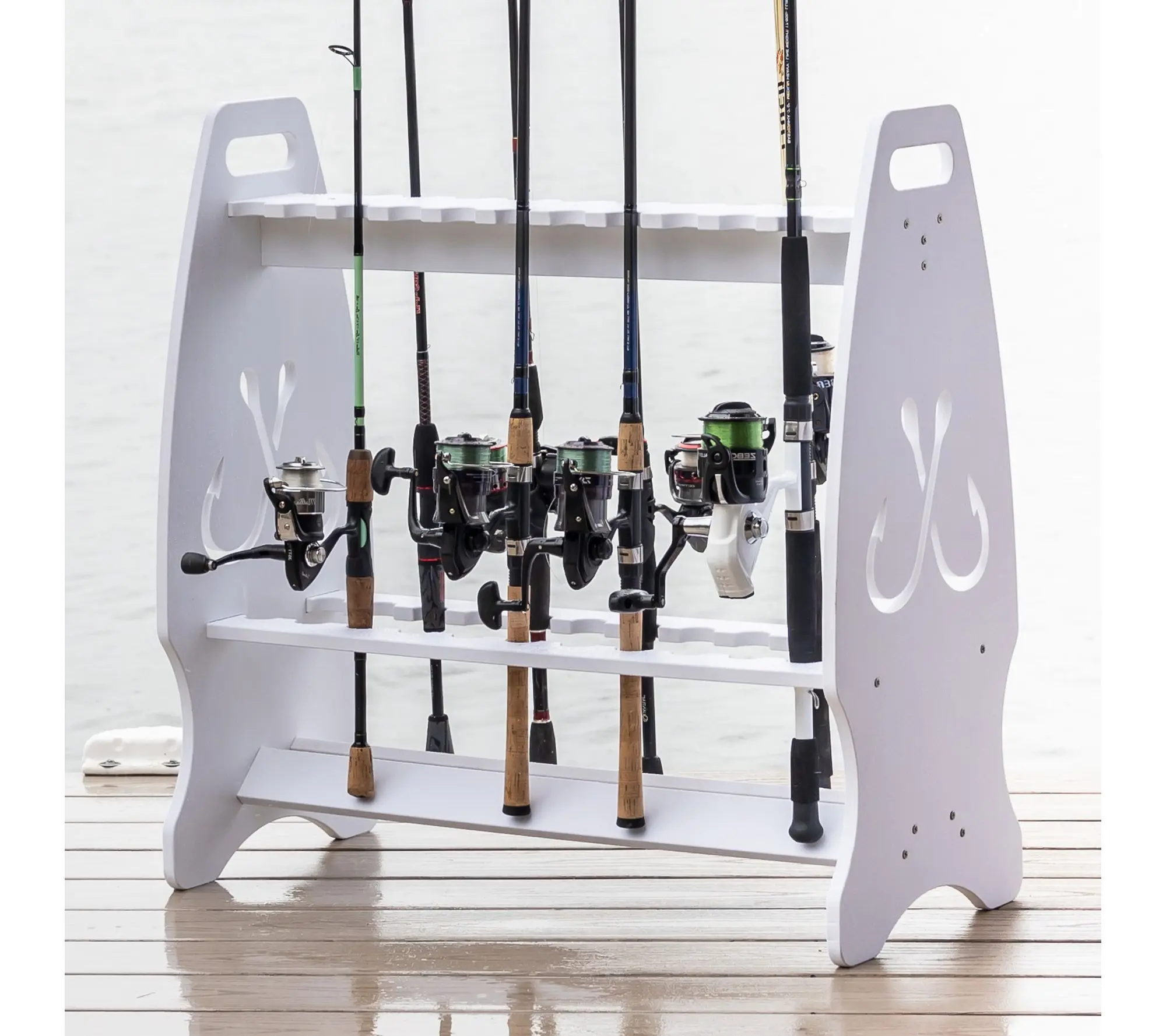 StoreYour Marlin Fishing Rod Storage Stand - Holds 24 Rods