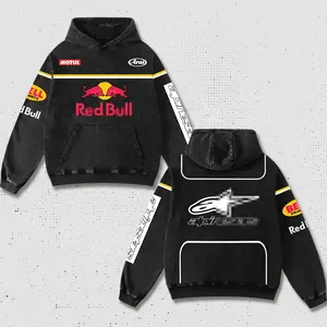 Retro Motul x Bell Hellmets x Red Racing Hoodie Washed Black, MotoGP World Championship Enthusiast, Motorcycle Off Road Dirt Bike Graphic Streetwear, Heavyweight Biker Sweatshirt, Moto Gear Motorbike Apparel Men’s Aesthetic Y2K Racing Jacket Style