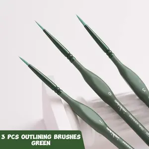3PCS Nylon Hair Ultra-fine Brushes, Art Craft Supplies for DIY Painting Supplies, Outlining Tool for Paint by Numbers Art Materials