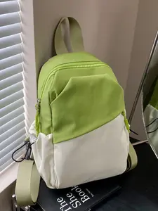 2026 New Colorblock Chest Bag, Casual Nylon Crossbody Backpack, Sporty Single Shoulder Small Backpack, Multi-Pocket Commuter Dual Shoulder Bag, Unisex