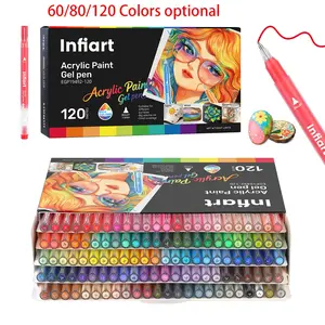 Acrylic Gel Pen, Glitter Marker, Marker for Sketching, Journaling Pens, Bold 1.0mm Super Shiny, Highlight Effect, Large Capacity Smooth Ink Output, Painting, Doodling, Diary Writing, Stackable Color Learning Stationery Set, Art Supplies Kit