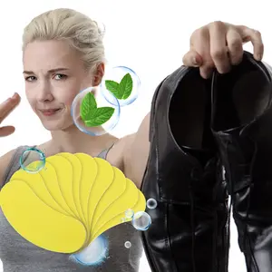 20Pairs Luxury Individually Wrapped Travel Shoe Fresheners Deodorant Stickers; Foot Deodorant Stickers; Shoe Odor Removal Sticker Air Fresheners for Sneakers Leather Shoes Deodorizing