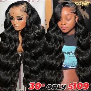 13x6 Body Wave Lace Frontal Wigs Human Hair Brazilian Lace Front Wigs Human Hair Natural Color 180% Density