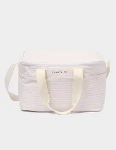 SUNNYLIFE Lazy Days Light Cooler Bag, Pink & White
