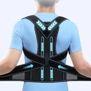SPOSAFE Men's Universal Size Back Brace - Breathable, Adjustable Strap Posture Trainer with Support for Daily Wear, Back Straightening, Open Shoulder Correction