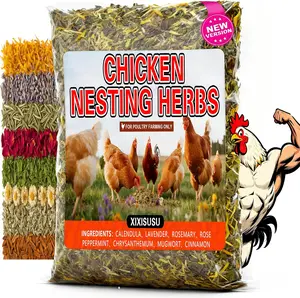 Nesting Herbs for Chicken Coop - 32 oz Natural Chicken Treats, Poultry Feed Botanical Mix, Plant-Based Coop Snacks for Daily Wellness, Feather Quality, Egg Production (2 Pound)