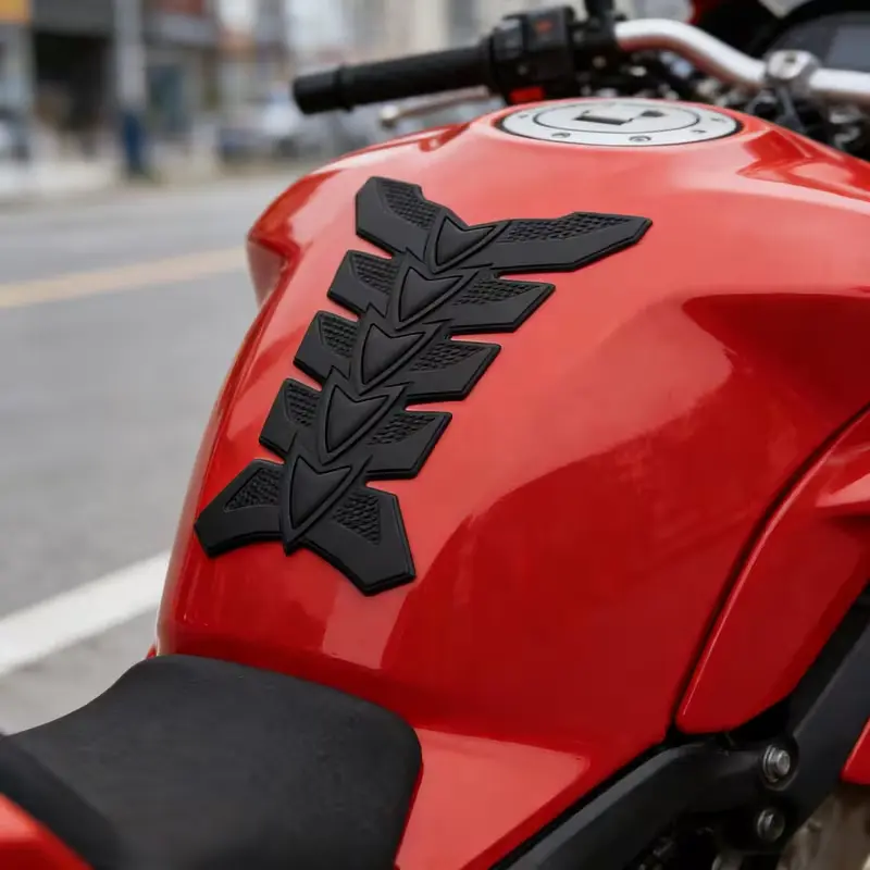 Motorcycle Modified Fuel Tank Sticker,Motorcycle Stickers, Decal, Anti-Collision Strip,Fishbone Design Decorative Scratch-ResistantCover, Creative Motorcycle Accessories, MotorParts Accessories, Decoration