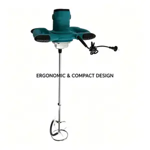 Electric Cement Mixer, 6-Speed Adjustable Paint Mixer for Mortar, Putty & Paint