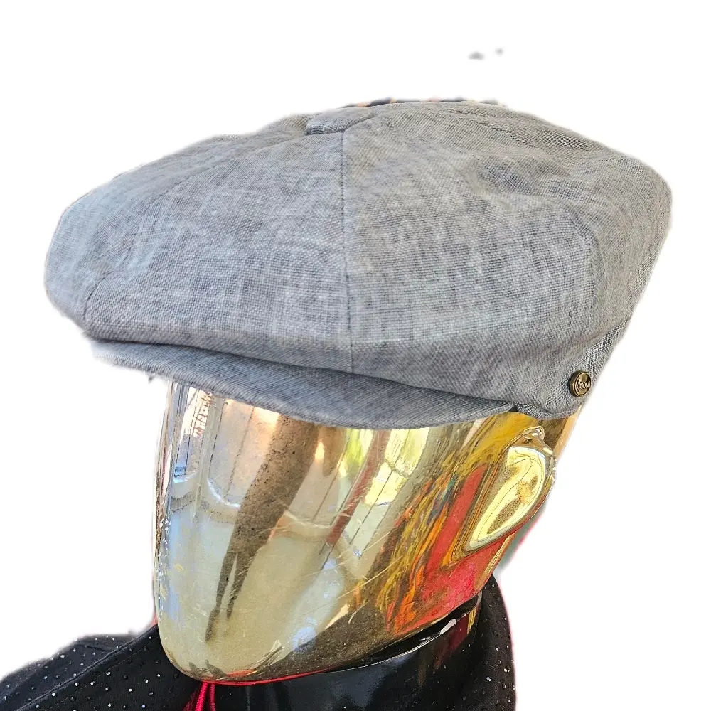 linen news boy cap