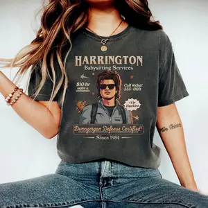 Retro Babysitter Harrington Shirt, Funny Mom Of The Year St5 Stranger Movie Vintage Shirt, Stranger Gift, Graphic Shirt for Men and Women