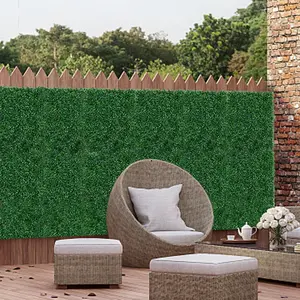 22"x22" DIY Artificial Boxwood Privacy Fence Panels - Realistic UV Resistant Hedge Screens for Garden, Yard & Outdoor Decor | Easy Zip-Tie Installation & Weatherproof Design