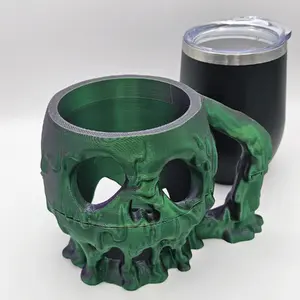 3D Printed Dripping Skull Goblet Mystery Color