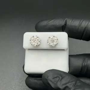 VVS moissanite 925 silver screwback earrings