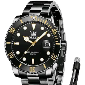 OLEVS Watches for Men, Stylish Analog Quartz Wristwatches with Stainless Steel Band