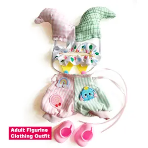 Cute Clown Pastel Doll Clothes Set sutiable Labubu Clothes Set, 17cm Doll Outfit, Fashion Accessories for The Monsters, Collectible Doll Clothing, Labubu Fashion Outfit Set, Cute Miniature Costume for The Monsters Vinyl Figure