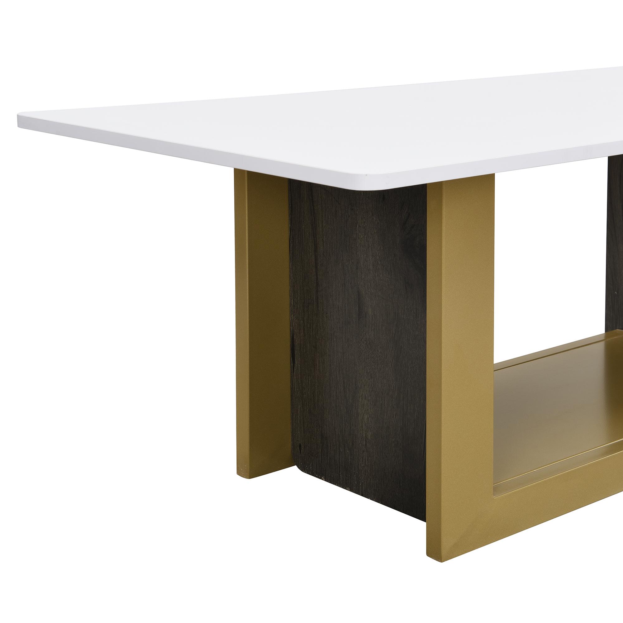 Modern Light Luxury Coffee Table Set of 2, Small Square Coffee End Table with Spacious Top, Center Table for Living Room Modern Light Luxury Coffee Table Set of 2, Small Square Coffee End Table with Spacious Top, Center Table for Living Room