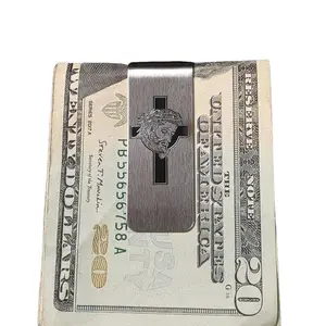 Cross with Jesus Money Clip - Simple Design for Everyday Use Stainless Steel Faith Accessory