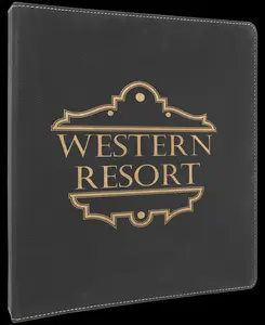 Custom Engraved Leather 3-Ring Binder