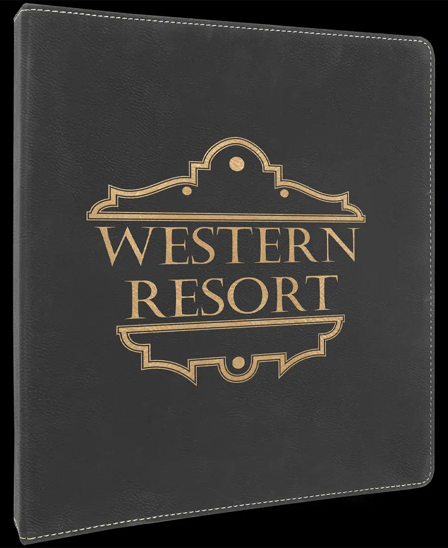 Custom Engraved Leather 3-Ring Binder