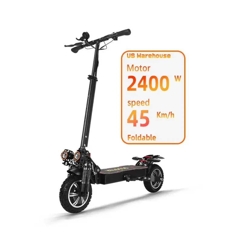 Valtinsu M11 Pro 2400W Dual Motor Electric Scooter for Adults, 10" Tires, 48V-52V Battery, 50KM/H Max Speed, 25A Long Range, Foldable Waterproof E-Scooter with Full Suspension & LED Display Dual-Motor Portable Electric Scooter