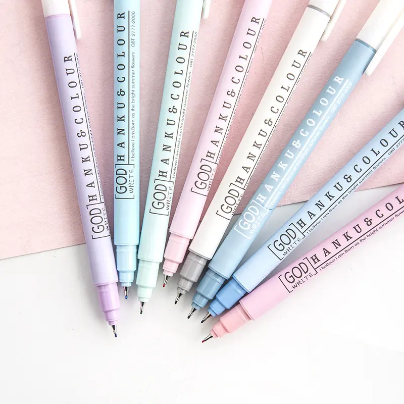 8/16pcs Multicolor Signature Pens Set, Cute Candy Color Student Office Fiber Nib Water Pens, Girls School Supplies, Writing Stationery