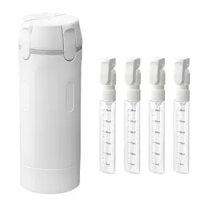 4-in-1 Portable Travel Toiletry Dispenser Bottles - Light Blocking Push-Down Design, Leakproof Refillable Containers for Travel & Daily Use