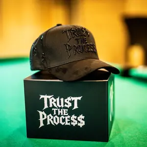 Trust the Process BLACK Embroidered Cap with Box Packaging for Stylish Wear