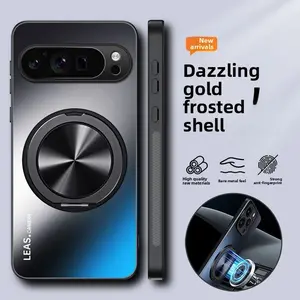 For Google Pixel 10 Pro XL Case Hard Matte Ring Stand Magnetic Protective Back Cover Case For Google Pixel 10 9 8 7 Pro Shell