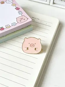 Chonky Pink Pig Enamel Pin for Bags and Clothing, Adorable Design Accessory for Fashion Lovers, Perfect Gift Idea for Friends and Family