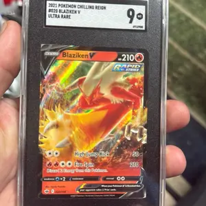 Pokémon 2021 Blaziken V Chilling Reign Ultra Rare Card #20 020/198 4910900 High Jump Kick Fire Spin 210 Damage