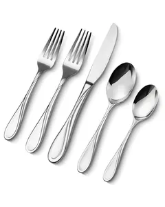VEVOR 30-Piece Silverware Set, TikTokShopBlackFriday, Food-Grade Stainless Steel Flatware Utensils, Mirror Finished Cutlery Set, Dishwasher Safe Eating Tableware for Kitchen Home, Service for 6, Include Knife Fork Spoon