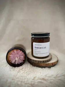 Pomegranate Velvet Soy Wax Candle.  Decor Fragrance